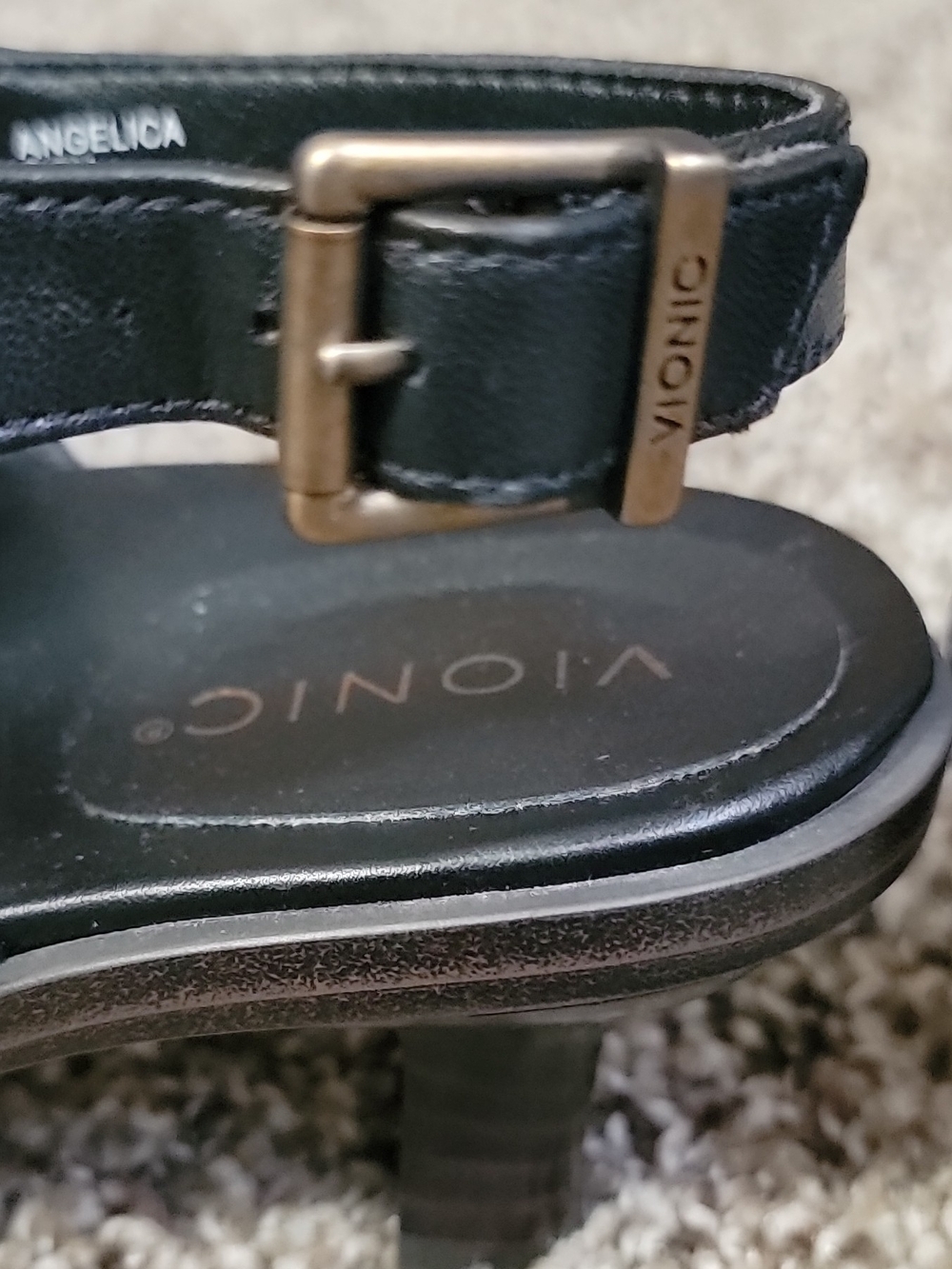 Vionic Black Braided-Strap Women's Heels - Picture 7 of 9